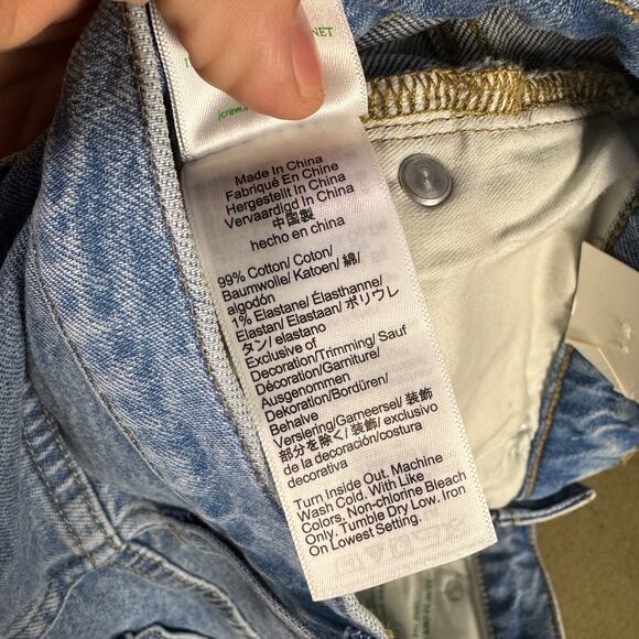 J Crew 96 Straight High Rise Semi Stretch Blue Jeans US Women's 30 - Picture 6 of 7